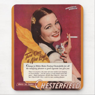 1944 Zigarettenanzeige für Chesterfield Mousepad