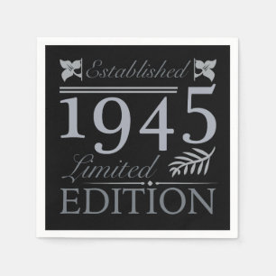 1945 Limited Edition 80. Geburtstag Serviette