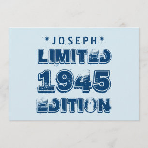 1945 oder Any Year Birthday Limited Edition 70th V Einladung