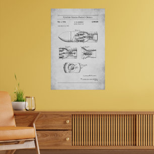 1945 US-Patent 2460289 - Raketenprojektile Poster