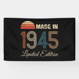 1945 Vintag 80. Geburtstag Banner