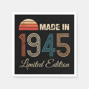 1945 Vintag 80. Geburtstag Serviette