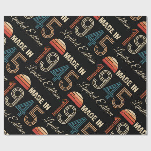 1945 Vintage 80. Geburtstag Geschenkpapier