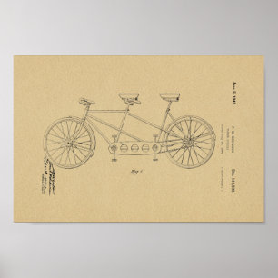 1945 Vintager Schwinn Fahrrad-Patent-Kunst-Druck Poster