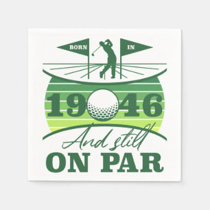 1946 80. Geburtstag Golf Liebhaber Serviette