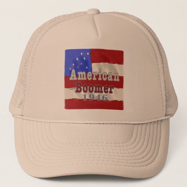 1946 Geburtstag Baby Boomer Hut Truckerkappe (Vorderseite)