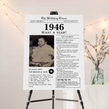 1946 Newspaper Welcome Sign