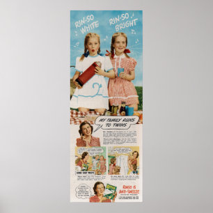 1946 Rinso Detergent Ad. Poster