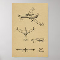 1946 Rücken Prop Flugzeug Patentkunst Zeichnend Dr