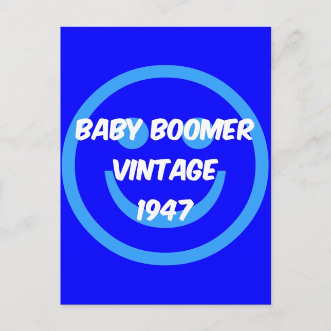 1947 Babyboomer Postkarte (Vorderseite)