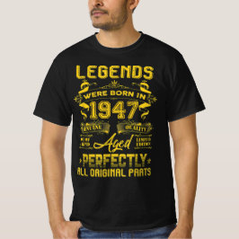 1947 Glückliches Geburtstagsgeschenk, Legenden war T-Shirt