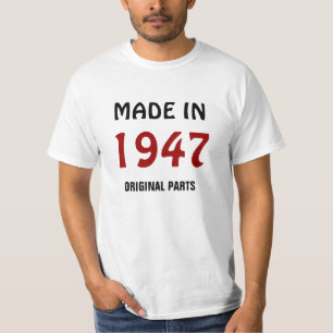 1947 hergestellt, Originalteile, T - Shirt
