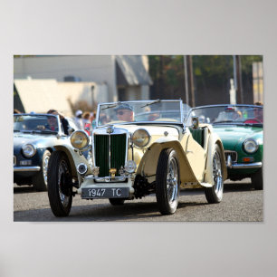 1947 MG TC Midget Roadster Cabrio Poster