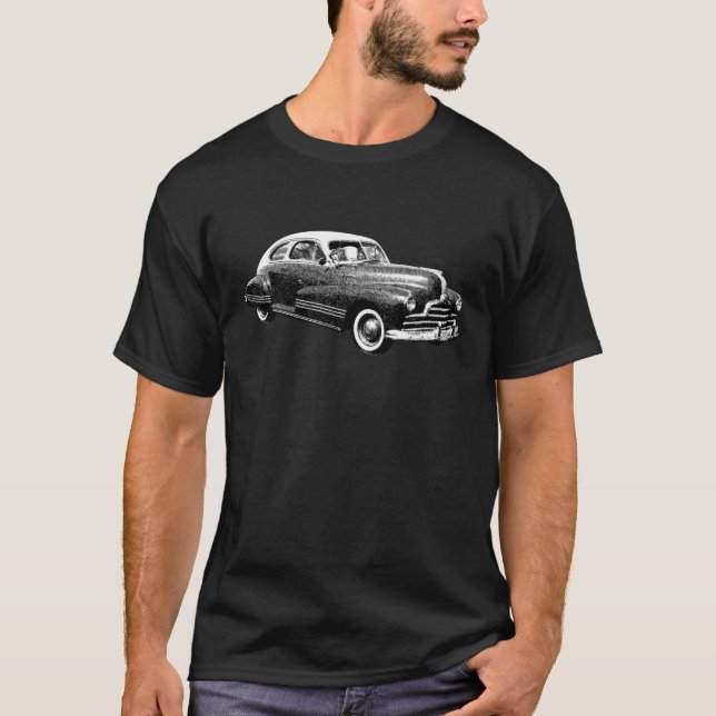 1947 Pontiac Streamliner Black and White T-Shirt (Vorderseite)