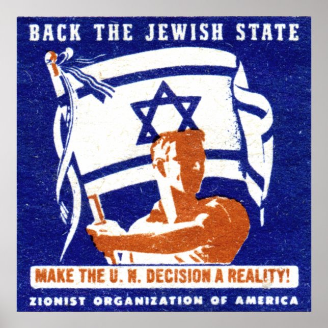 1947 Zionistisches Poster (Vorne)