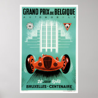 1948 Belgisches Poster des Großen Preises