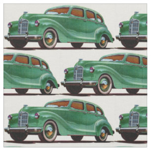 1948 grüner Austin Devon-Druck Stoff