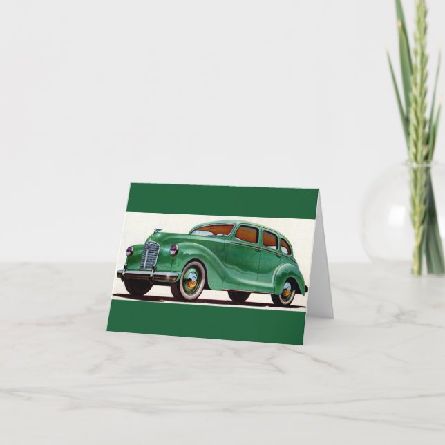 1948 grüner Austin Devon Karte (Vorderseite)