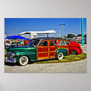 1948 Mercury Woody Woody Woodie Hotrod Custom Clas Poster