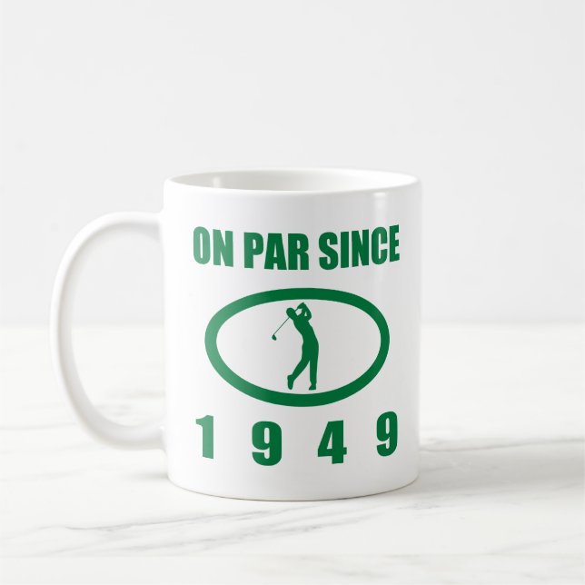 1949 70. Geburtstag für Golfer Kaffeetasse (Links)