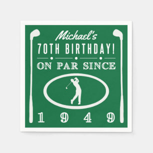 1949 70. Geburtstag für Golfer Serviette