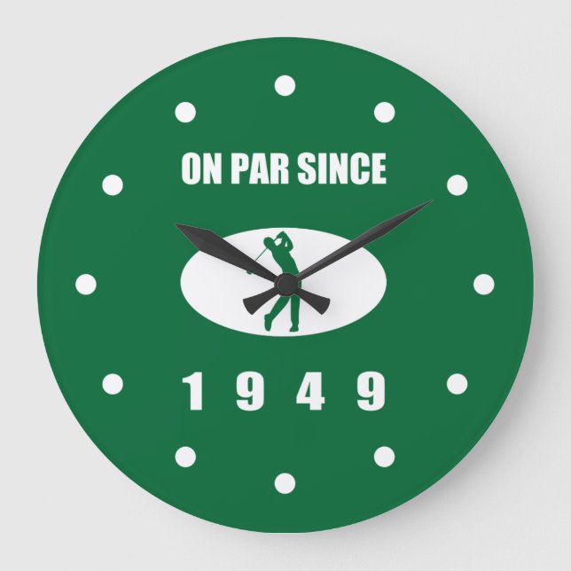 1949 70. Geburtstag für Golfspieler Große Wanduhr (Vorderseite)