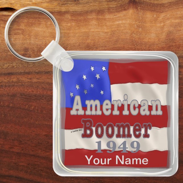 1949 Geburtstag Baby Boomer Schlüsselanhänger (Vorderseite)