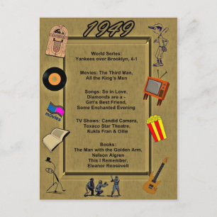 1949 Greatevents Birthday Card Postkarte