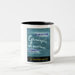 1949 GROSSINGER-WERBUNG ZWEIFARBIGE TASSE