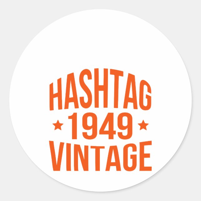 1949 Hashtag Vintag Aufkleber (Vorderseite)