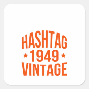 1949 Hashtag Vintag Aufkleber