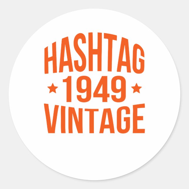 1949 Hashtag Vintag Aufkleber (Vorderseite)