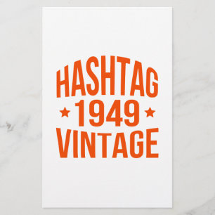 1949 Hashtag Vintag Briefpapier