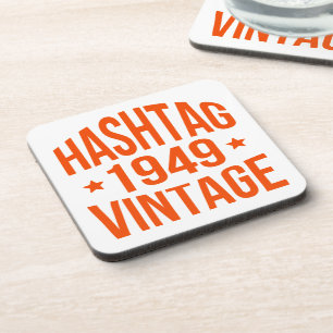 1949 Hashtag Vintag Getränkeuntersetzer