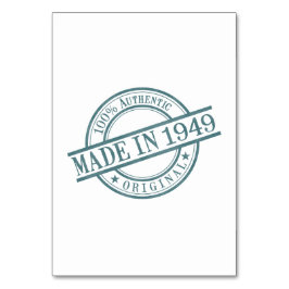 1949 in Circular Rubber Briefmarke Style Logo Tischnummer