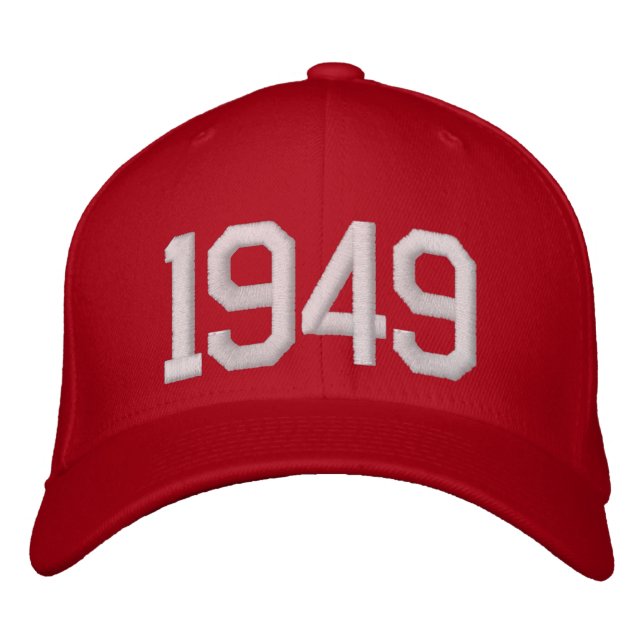 1949 Jahr Bestickte Baseballkappe (Vorderseite)