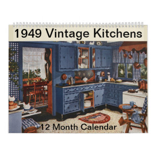 1949 Küche Vintag Bauernhaus Dekor 12 Monate Kalender