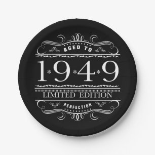1949 Limited Edition Geburtstag Pappteller
