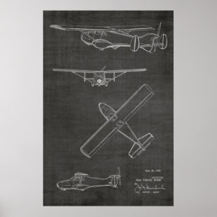 1949 Zeichnung einer hinten angetriebenen Propelle Poster