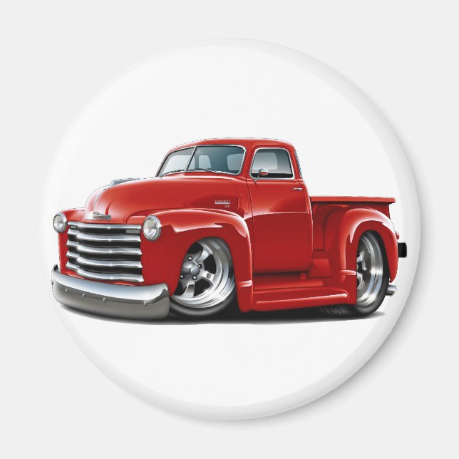 1950-52 Chevy Red Truck Magnet (Vorne)