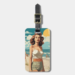 1950 Beach Girl Gepäckanhänger