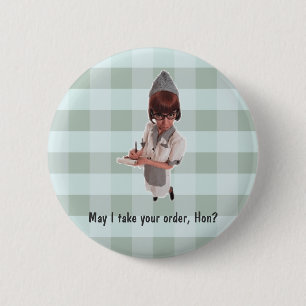 1950 DINER GAL "Darf ich Ihre Bestellung aufnehmen Button
