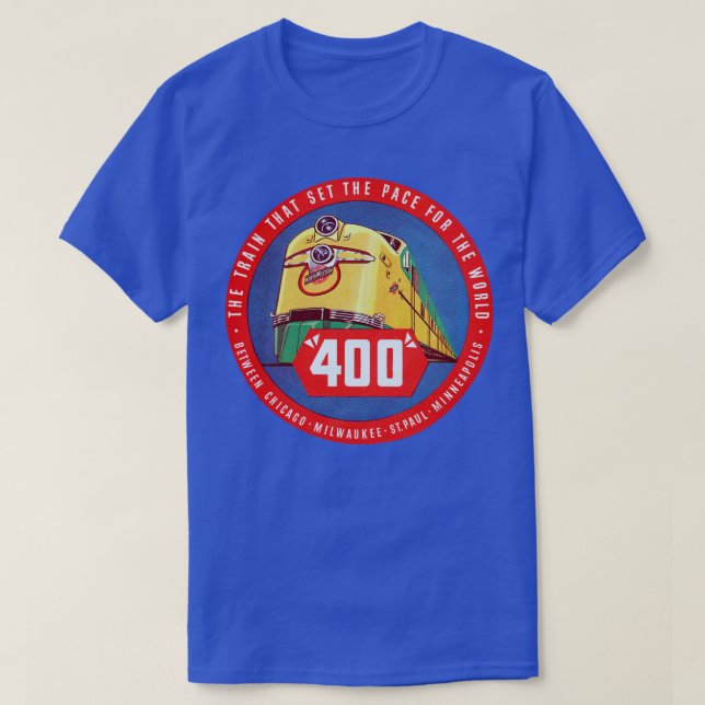 1950 Eisenbahn in Chicago und North Western T-Shirt (Design vorne)