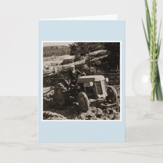 1950 Ferguson Traktor Finnland Geburtskarte Karte (Vorderseite)