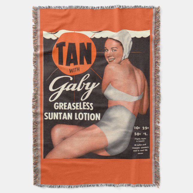 1950 Gaby Suntan Lotion ad Decke (Vorderseite Vertikal)
