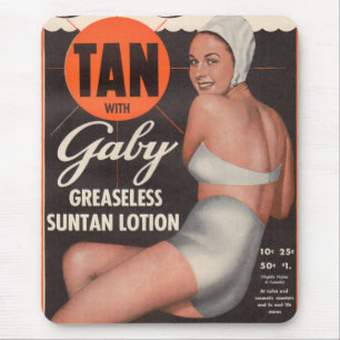 1950 Gaby Suntan Lotion ad Mousepad
