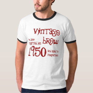 1950 Geburtstags-Jahr65. Vintager Brew-Wecker T-Shirt