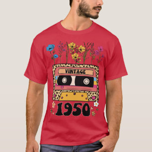 1950 Geburtstagsgeschenk Vintage Blume T-Shirt