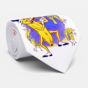 1950 Gedreht Notendruck in Banana Krawatte