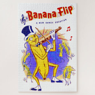 1950 Gedreht Notendruck in Banana Puzzle